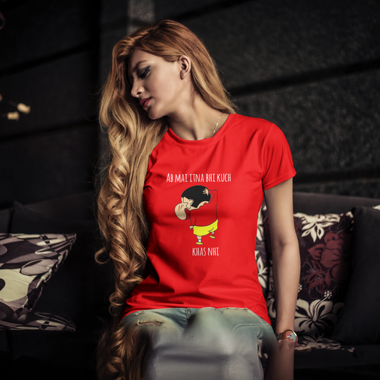 Shinchan Meme T-Shirt – “Ab Main Itna Bhi Kuch Khaas Nahi”  | Oversized Unisex