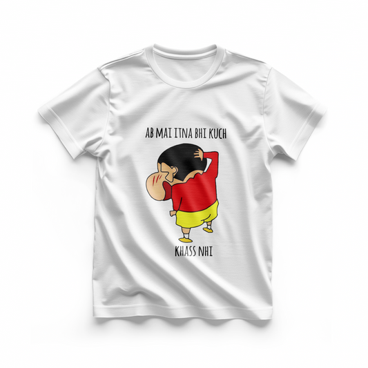 Shinchan Meme T-Shirt – “Ab Main Itna Bhi Kuch Khaas Nahi”  | Standard Unisex T-shirt